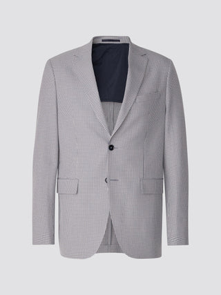 Essential Blazer Slim Duo Check Blue