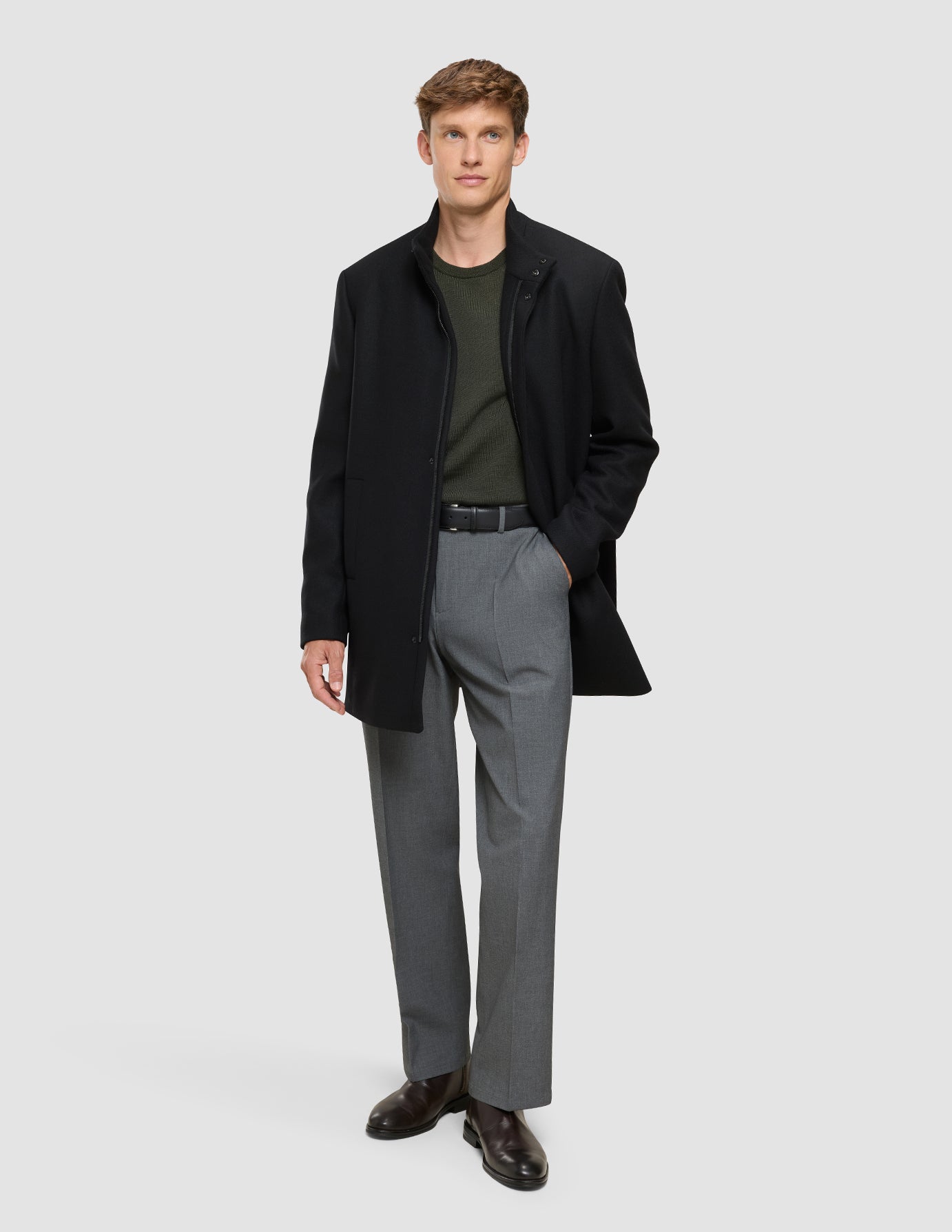 Casentino Wool Coat Black