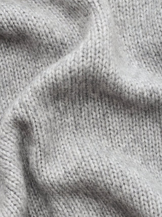 Women's Chunky Soft Wool Knit Cardigan Medium Grey Melange