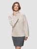 Women's Chunky Soft Wool Knit Turtleneck Sugar Melange