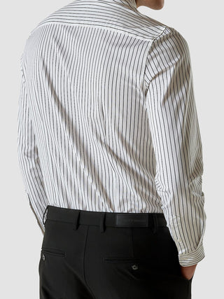 Classic Shirt Black Stripes Slim