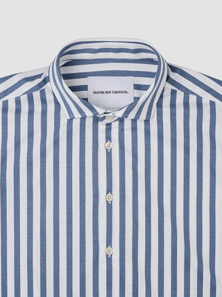 Classic Shirt Dusky Blue Stripe Slim