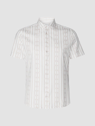 Classic Short Sleeve Shirt Earth Stripe