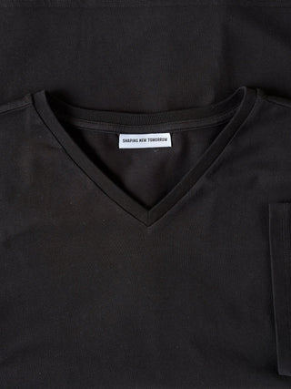 Supima T-shirt Black V-Neck