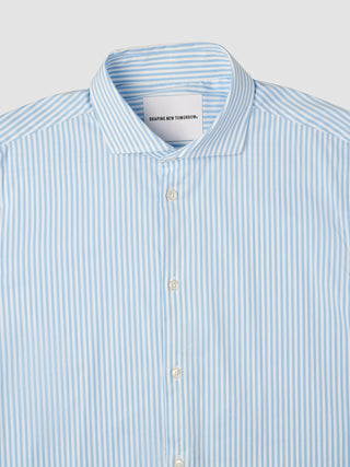 Elevated Shirt Light Blue Stripe Thin Slim