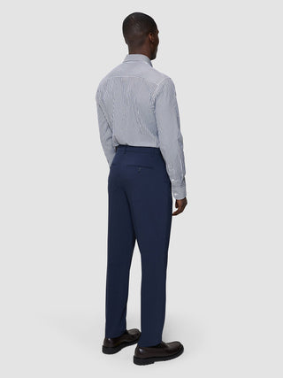 Elevated Shirt Navy Stripe Thin Regular