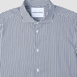 Elevated Shirt Navy Stripe Thin Regular