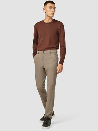 Essential Pants Slim Dark Beige Melange