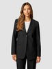 Essential Blazer Black Silver Pinstripe