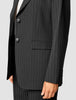 Essential Blazer Black Silver Pinstripe