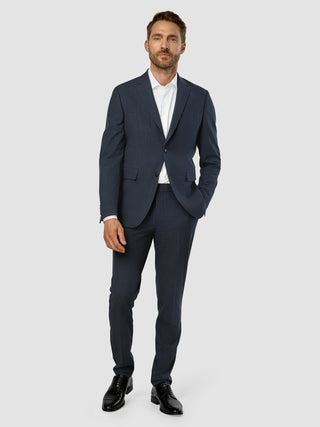 Essential Blazer Regular Dark Blue Check