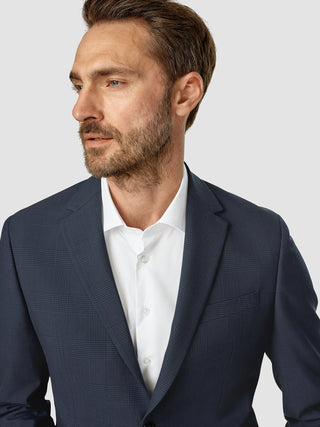 Essential Blazer Regular Dark Blue Check
