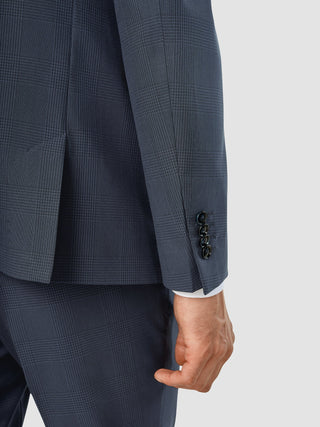 Essential Blazer Regular Dark Blue Check