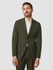 Essential Blazer Slim Moss Green Pinstripe