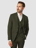 Essential Blazer Slim Moss Green Pinstripe