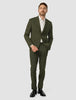 Essential Blazer Slim Moss Green Pinstripe