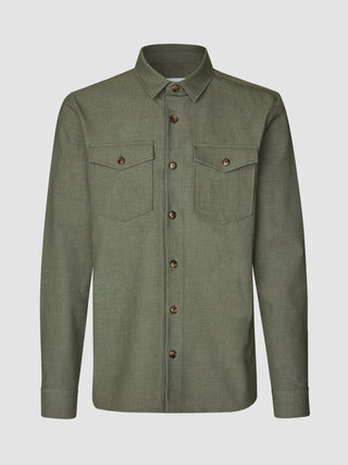 Essential Overshirt Nightfall Green Melange
