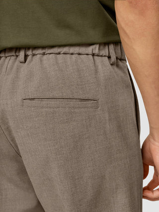 Essential Pants Relaxed Fit Dark Beige Melange