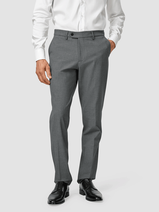 Essential Suit Pants Regular Dark Grey Melange