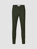 Essential Suit Pants Slim Moss Green Pinstripe