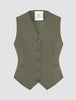Essential Vest Short Dark Olive