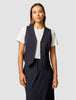 Essential Vest Short Navy Pinstripe
