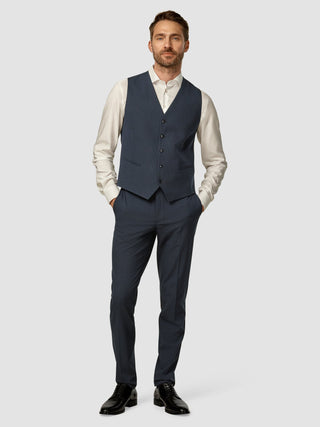 Essential Vest Dark Blue Check