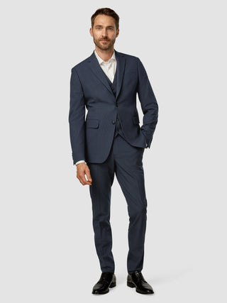 Essential Vest Dark Blue Check