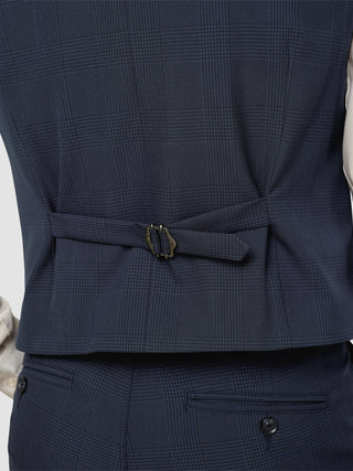 Essential Vest Dark Blue Check