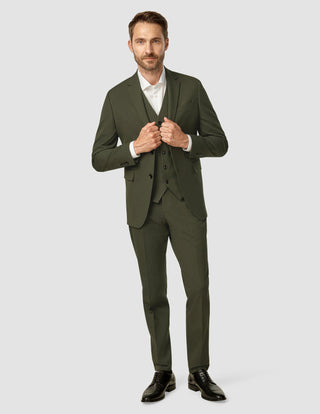 Essential Vest Moss Green Pinstripe