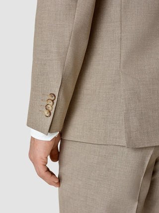 Essential Blazer Beige Melange Slim