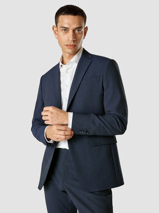 Essential Blazer Navy Melange Slim