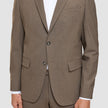 Essential Blazer Slim Saddle Brown Melange
