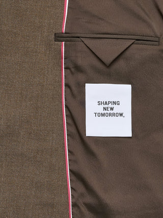 Essential Blazer Slim Saddle Brown Melange