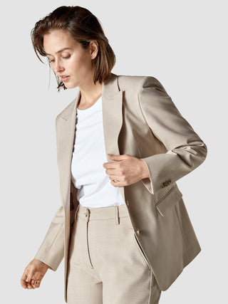 Essential Blazer Toffee Check