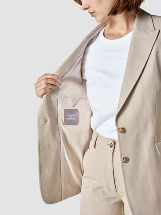 Essential Blazer Toffee Check