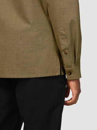 Essential Overshirt Vintage Brown Melange