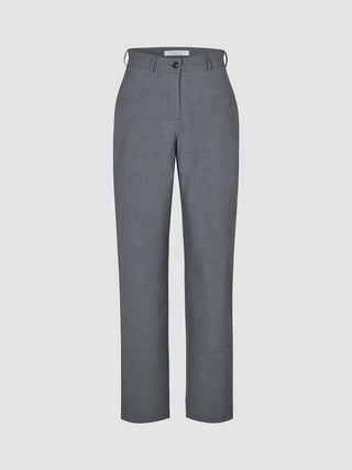 Women's Essential Pants Straight Dark Grey Melange
