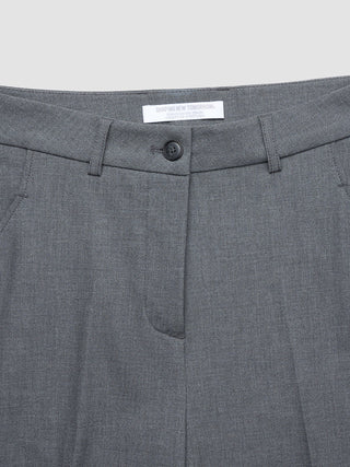 Women's Essential Pants Straight Dark Grey Melange