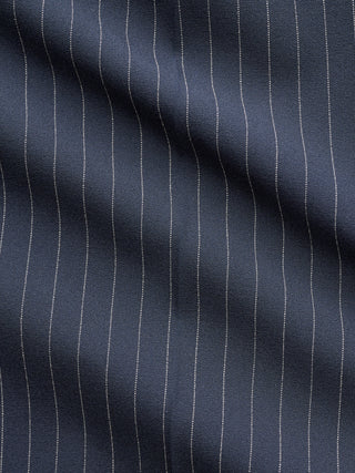Women's Essential Pants Wide Navy Pinstripe