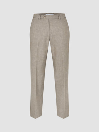 Essential Suit Pants Relaxed Fit Beige Melange