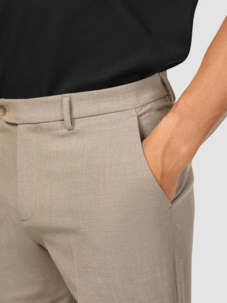Essential Suit Pants Relaxed Fit Beige Melange