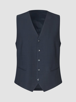 Essential Vest Dark Blue Check