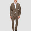 Essential Suit Pants Slim Saddle Brown Melange