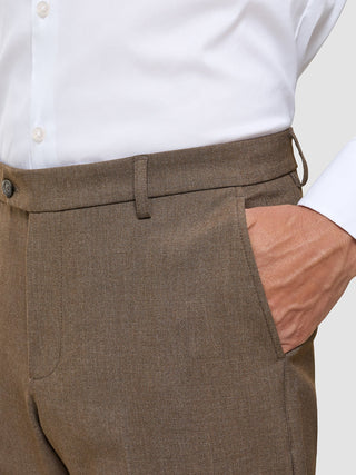 Essential Suit Pants Regular Saddle Brown Melange