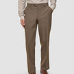 Essential Suit Pants Relaxed Fit Saddle Brown Melange
