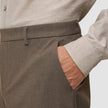 Essential Suit Pants Relaxed Fit Saddle Brown Melange