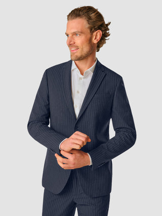 Essential Blazer Regular Navy Pinstripe