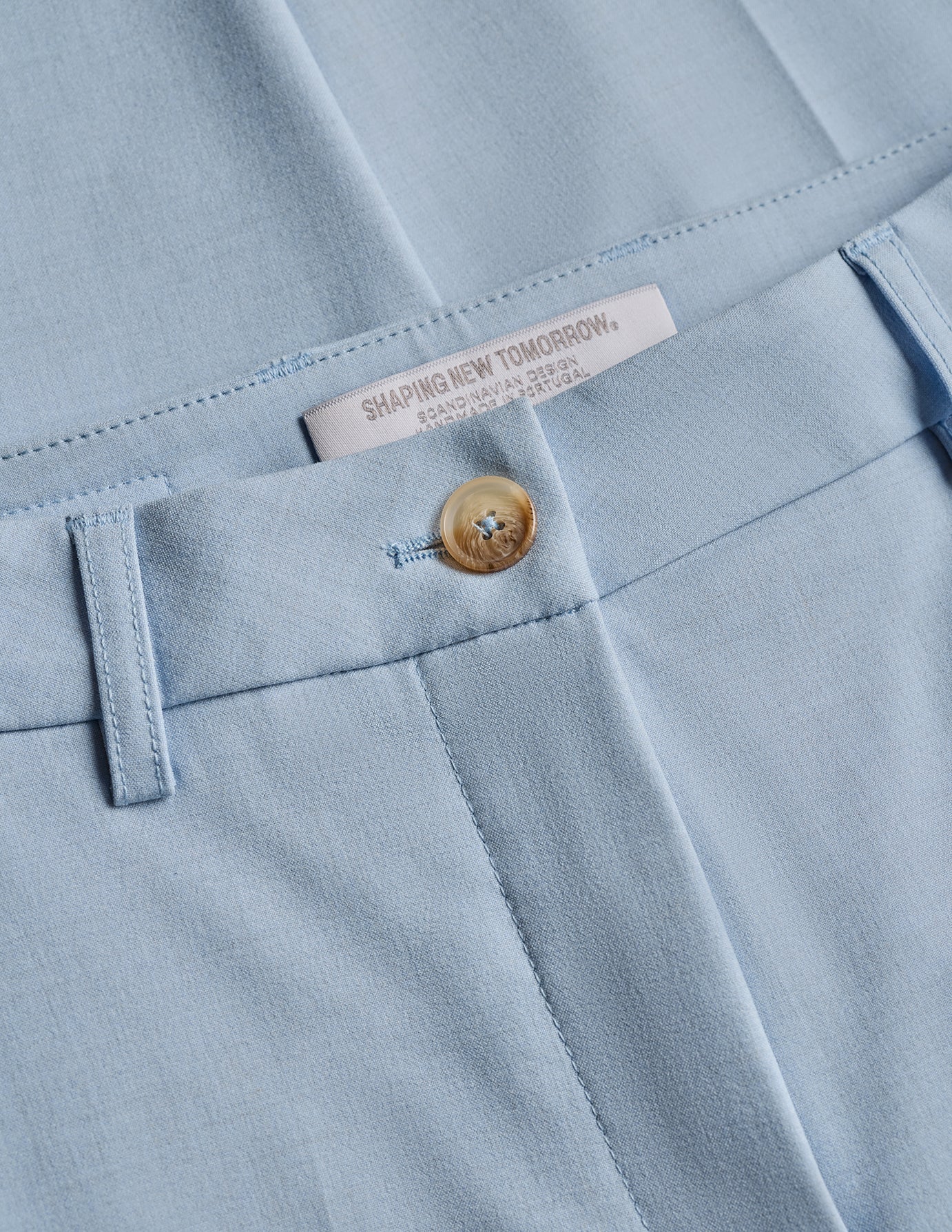 Essential Pants Tapered Sky Blue Melange