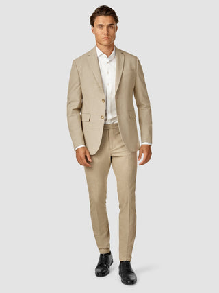 Essential Suit Pants Slim Beige Melange